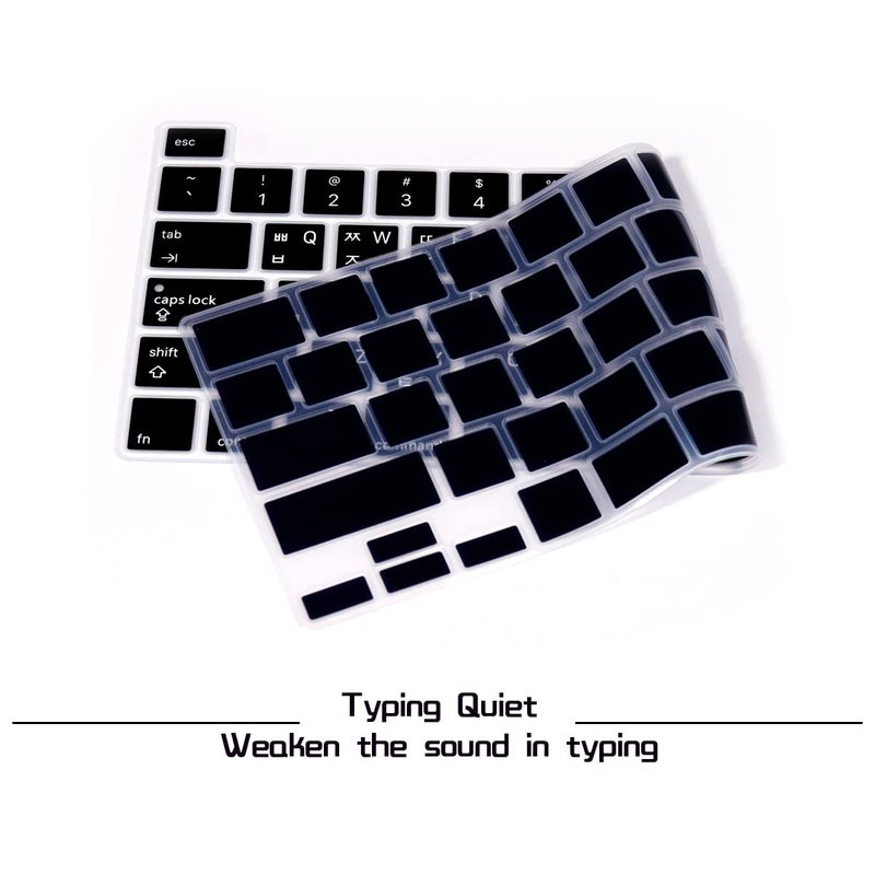 HRH Ultra Thin Korean Language Silicone Keyboard Cover Skin for MacBook Pro 13 inch 2020(Model A2289/A2251/A2338 M1 Chip) and for MacBook Pro 16" 2019 (Model A2141) Accessories - Image 2